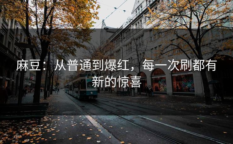 麻豆：从普通到爆红，每一次刷都有新的惊喜