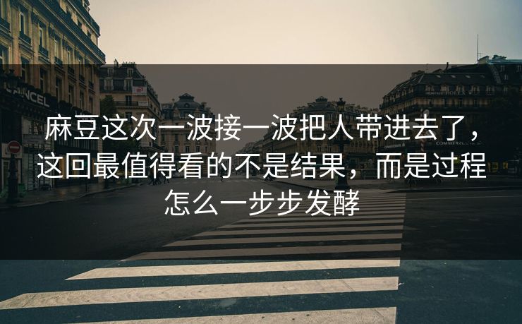 麻豆这次一波接一波把人带进去了，这回最值得看的不是结果，而是过程怎么一步步发酵