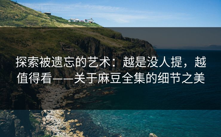 探索被遗忘的艺术：越是没人提，越值得看——关于麻豆全集的细节之美